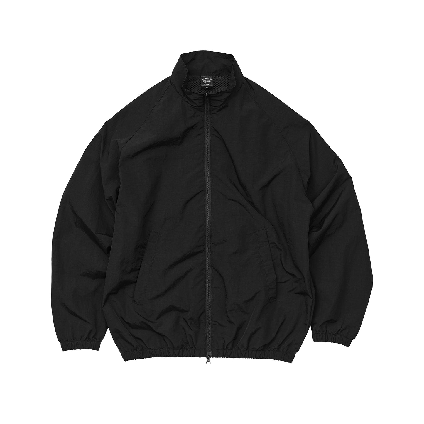 7220 - Cotton-like nylon training jacket - Black