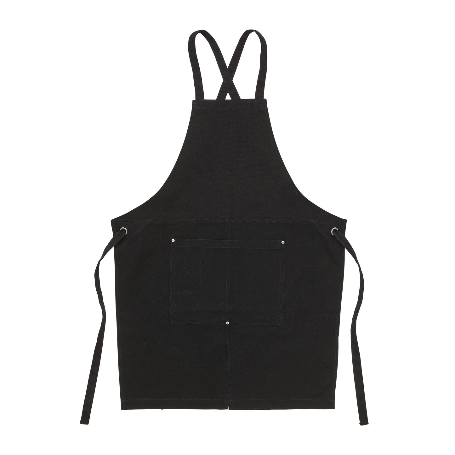 1384 - Washed Canvas and Twill Apron - Black