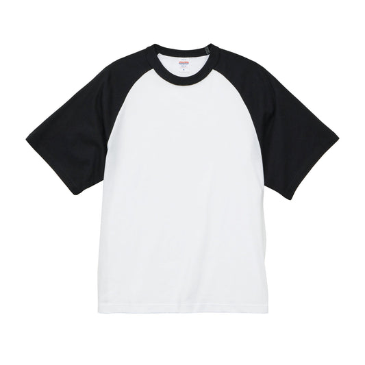 5041 - 5.6oz Raglan T-shirt - White/Black