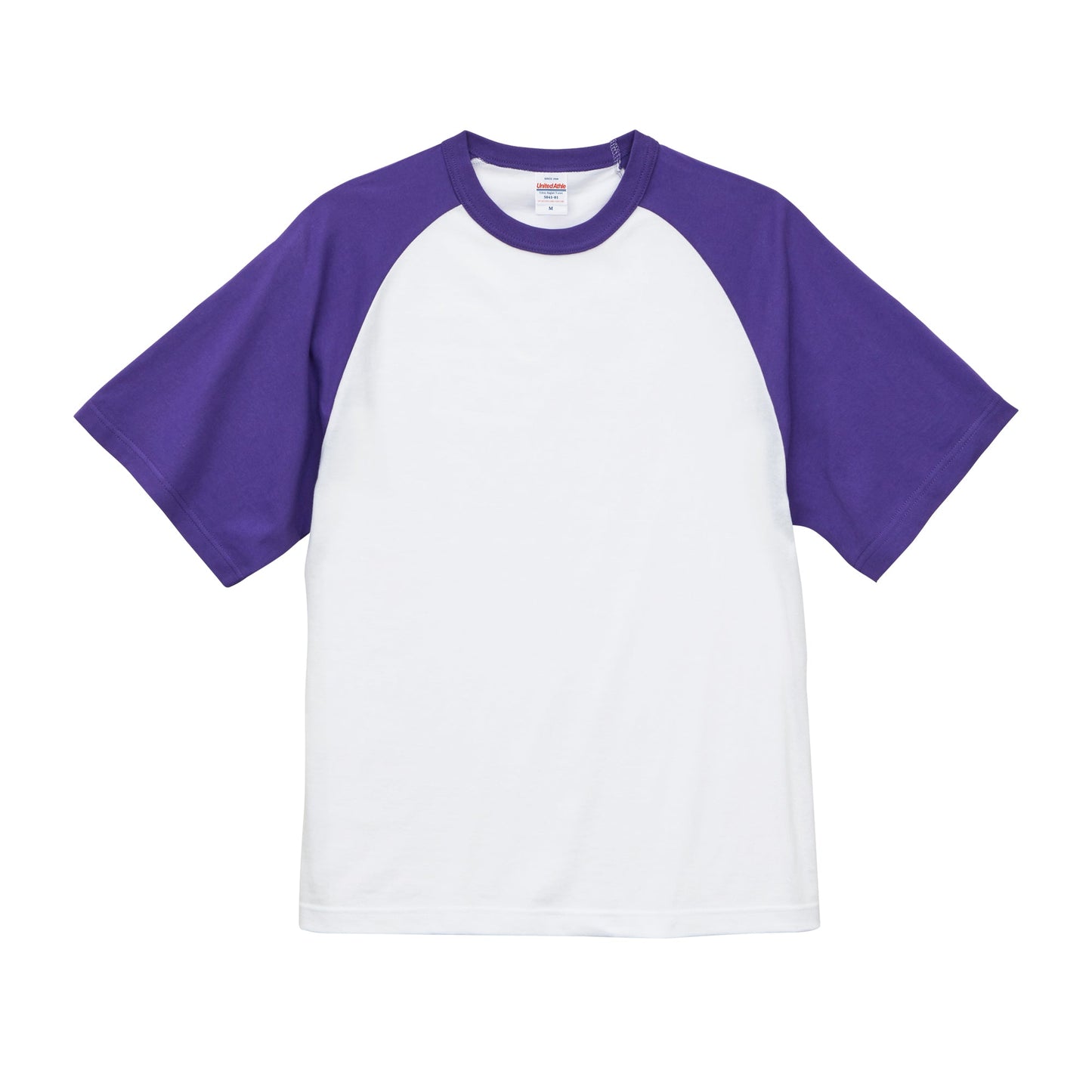 5041 - 5.6oz Raglan T-shirt - White/Violet Purple