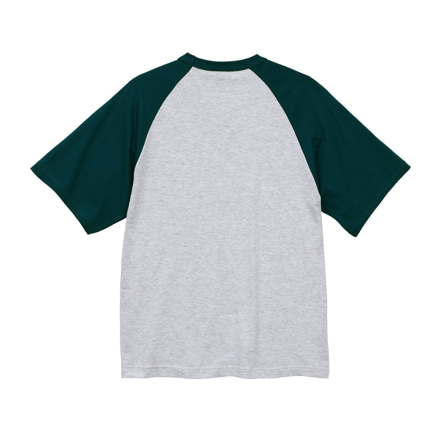 5041 - 5.6oz Raglan T-shirt - Ash/Billard Green
