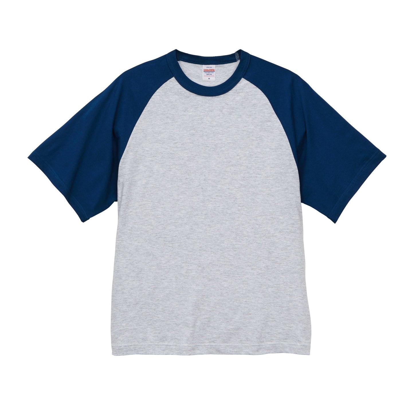 5041 - 5.6oz Raglan T-shirt - Ash/Classic Blue