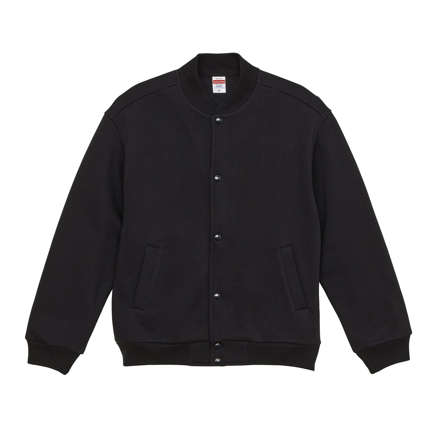 5789 - Loose Fit Sweat Snap Jacket - Black