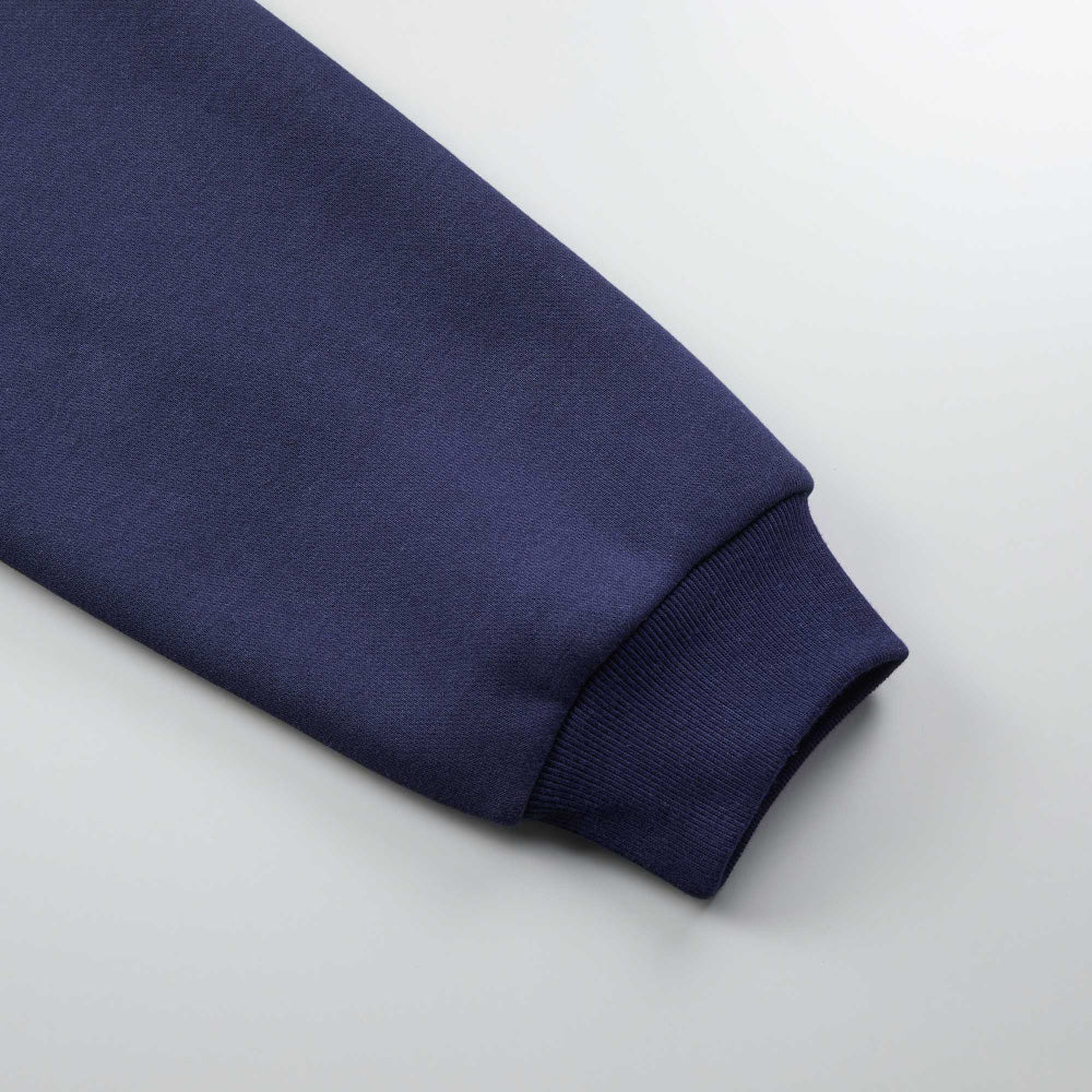 5789 - Loose Fit Sweat Snap Jacket - Navy