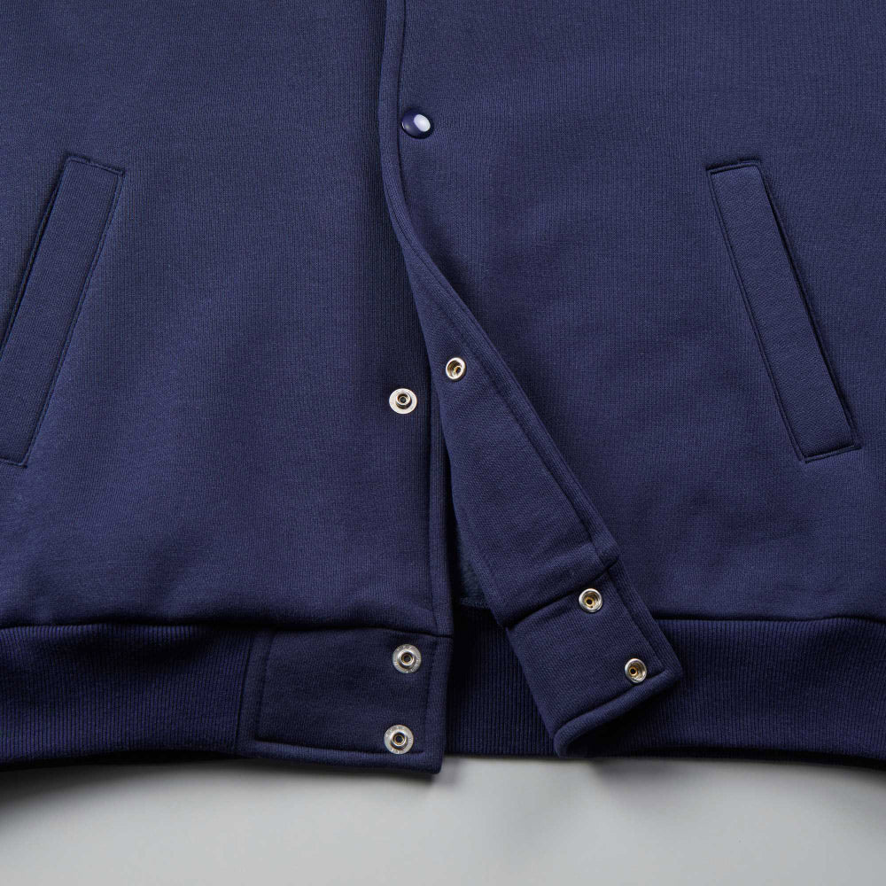 5789 - Loose Fit Sweat Snap Jacket - Navy